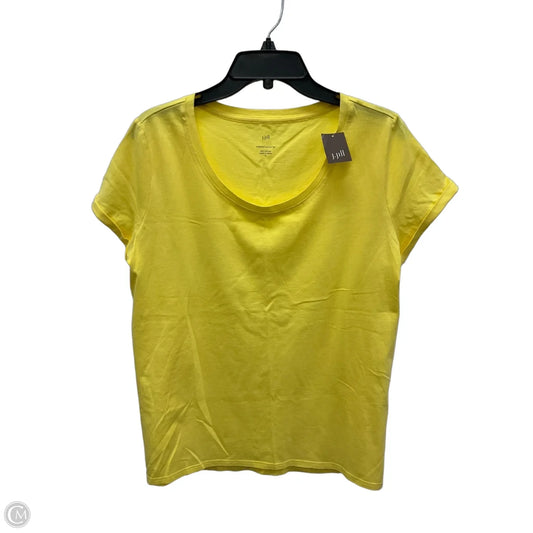 Top Short Sleeve Basic By J. Jill In Yellow, Size: M