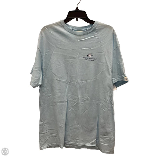 Top Short Sleeve Basic By Simply Southern In Blue, Size: Xl