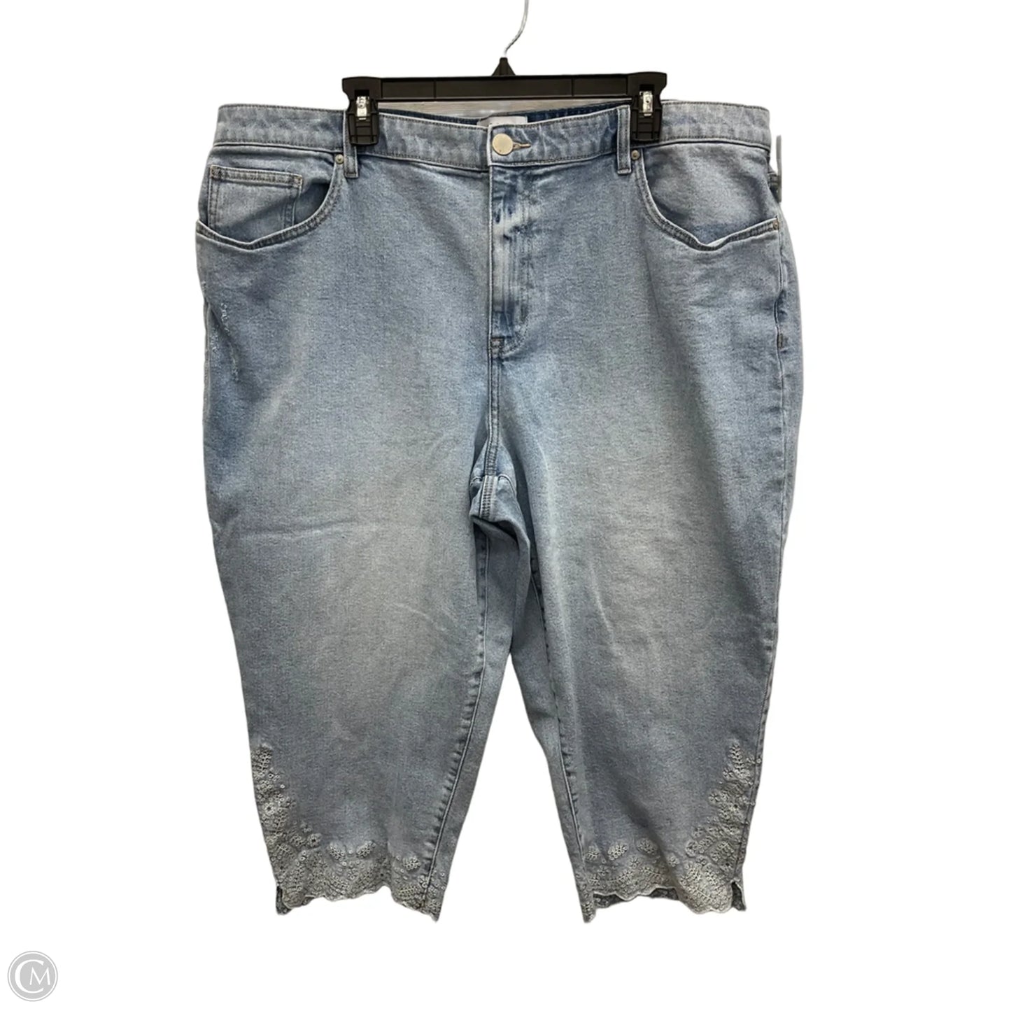 Capris By Lane Bryant In Blue Denim, Size: 22