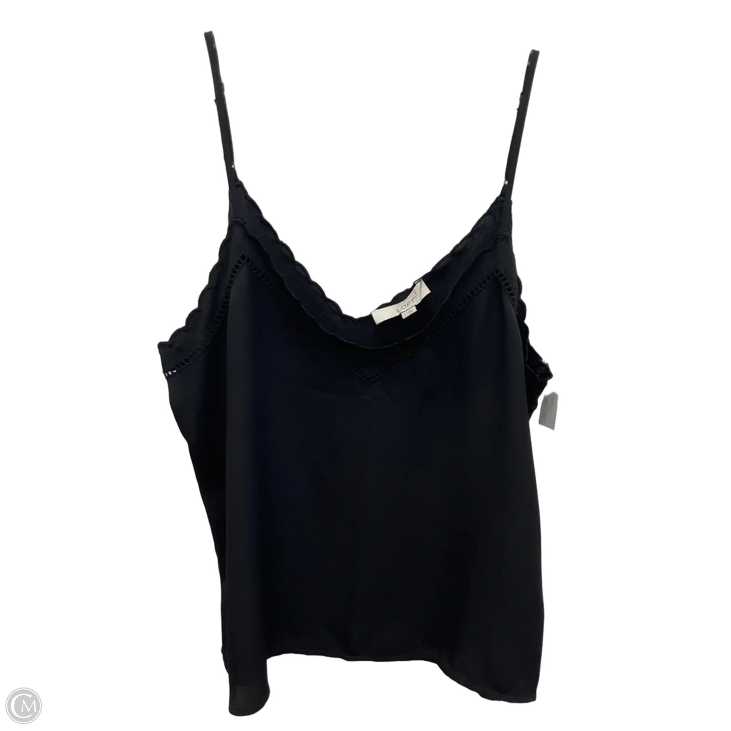 Top Sleeveless By Loft In Black, Size: L