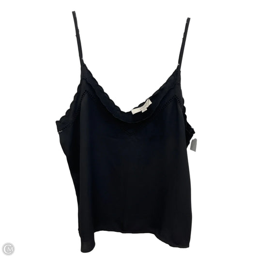 Top Sleeveless By Loft In Black, Size: L