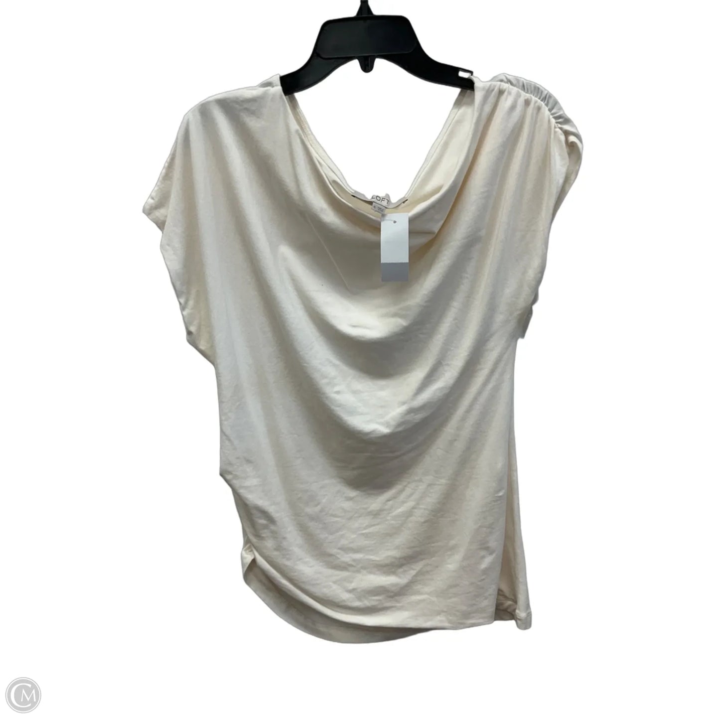 Top Short Sleeve By Loft In White, Size: Xl