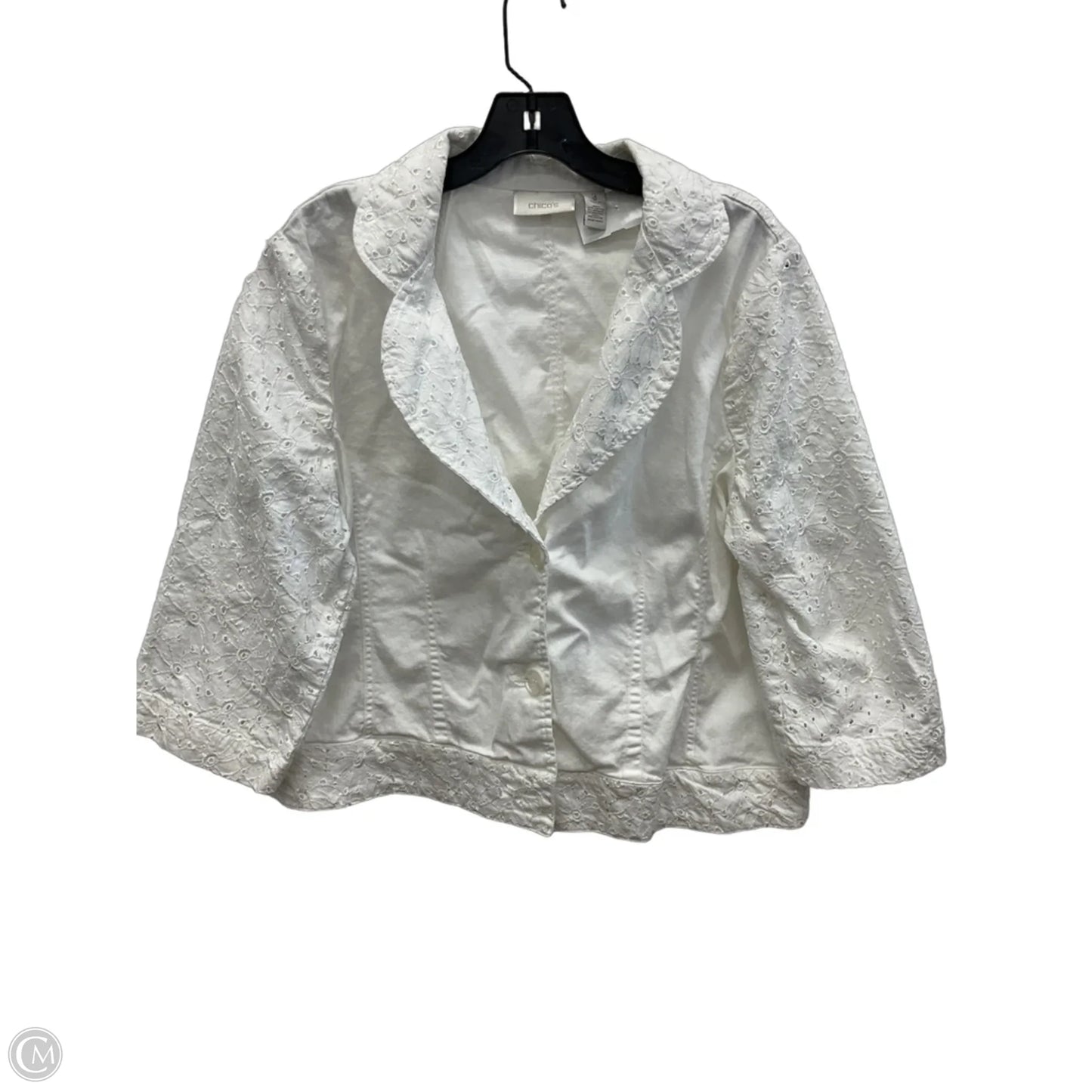 Blazer By Chicos In White, Size: Xl