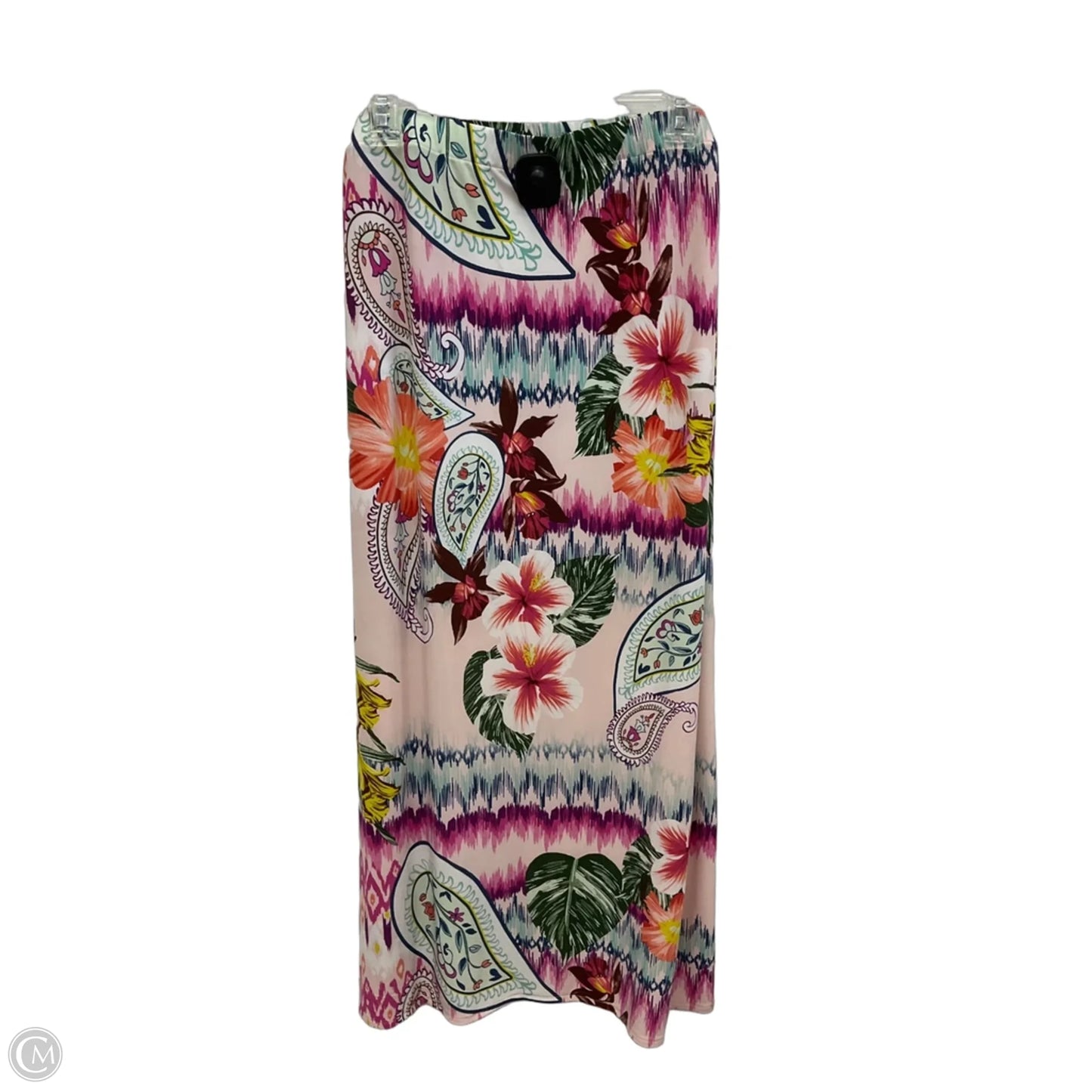 Skirt Maxi By Chicos In Floral Print, Size: L