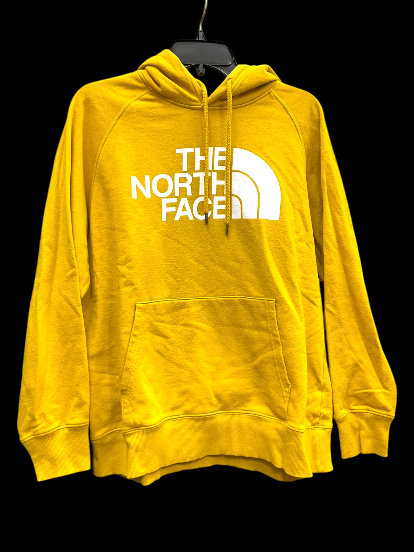 Athletic Top Long Sleeve Hoodie By The North Face In Gold, Size: L