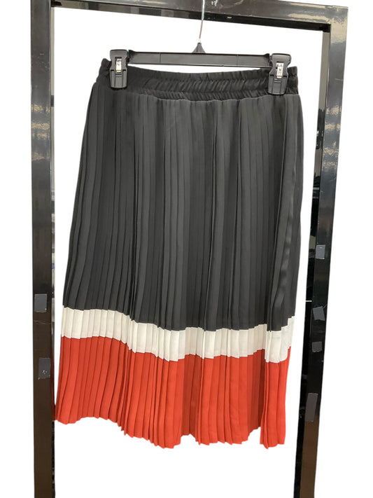 Skirt Midi By Clothes Mentor In Black & Orange, Size: M