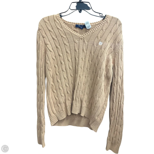 Sweater By Chaps In Tan, Size: L