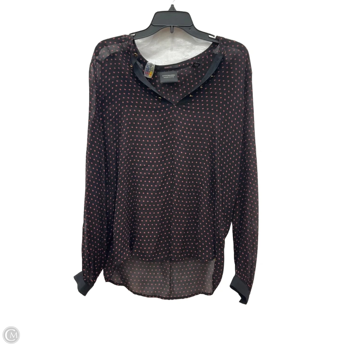 Top Long Sleeve By Scotch & Soda In Black, Size: L