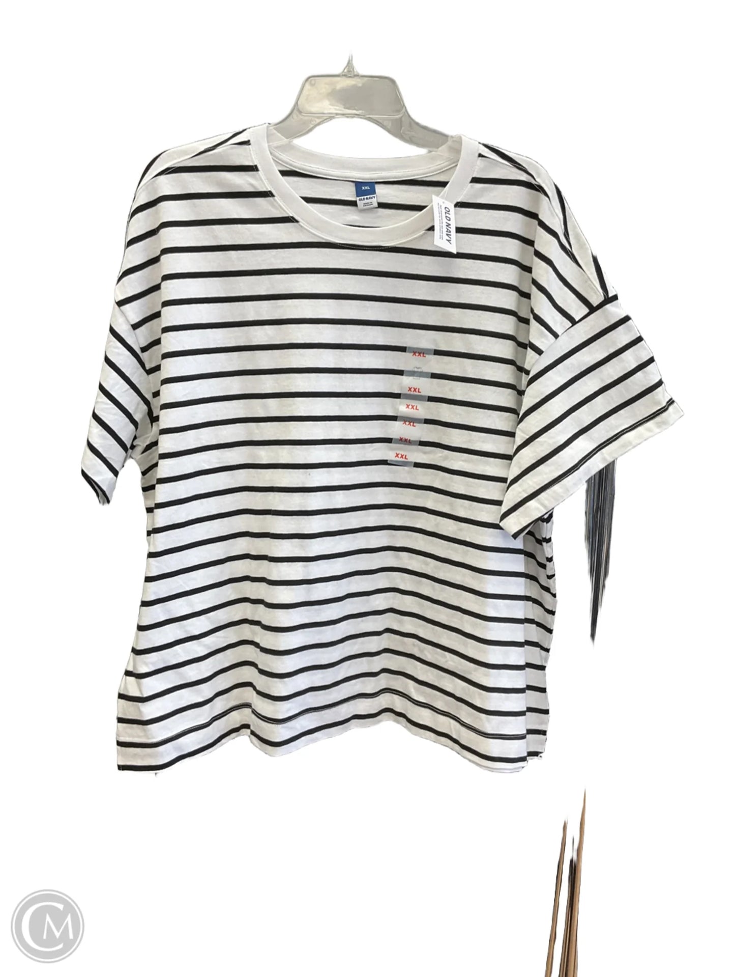 Top Short Sleeve By Old Navy In Striped Pattern, Size: Xxl