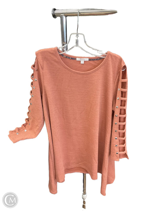 Top Long Sleeve By 89th And Madison In Orange, Size: L