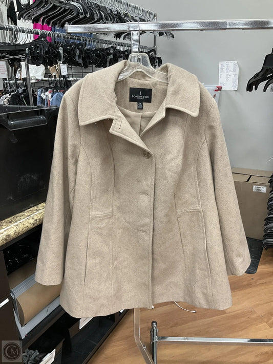 Coat Peacoat By London Fog In Beige, Size: 2x