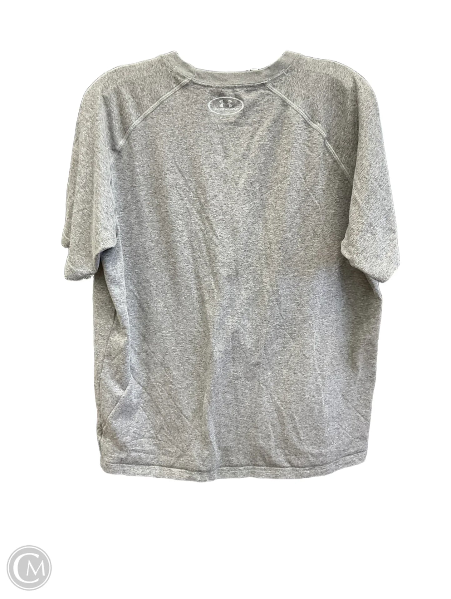 Top Short Sleeve By Under Armour In Grey, Size: L