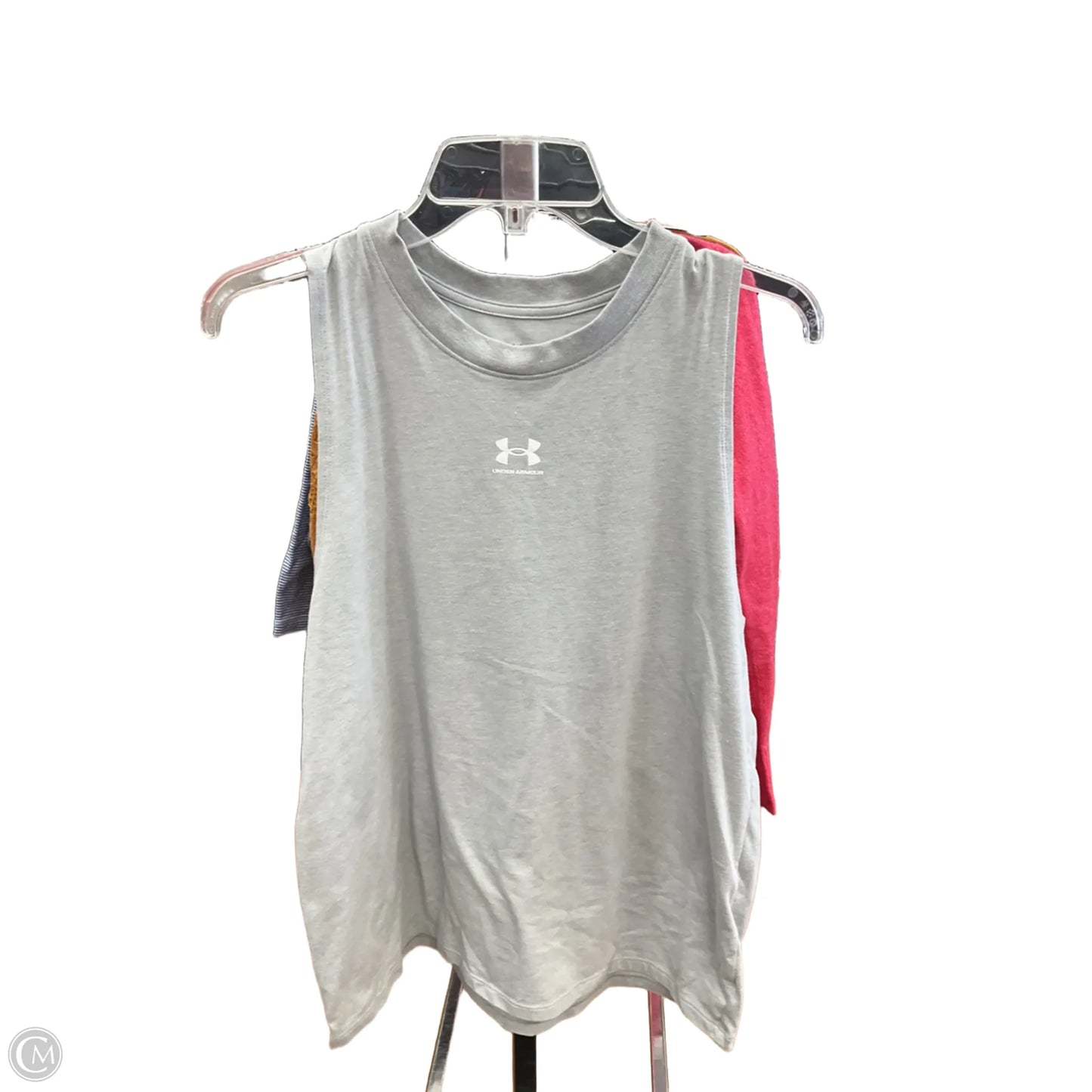 Top Sleeveless By Under Armour In Grey, Size: M