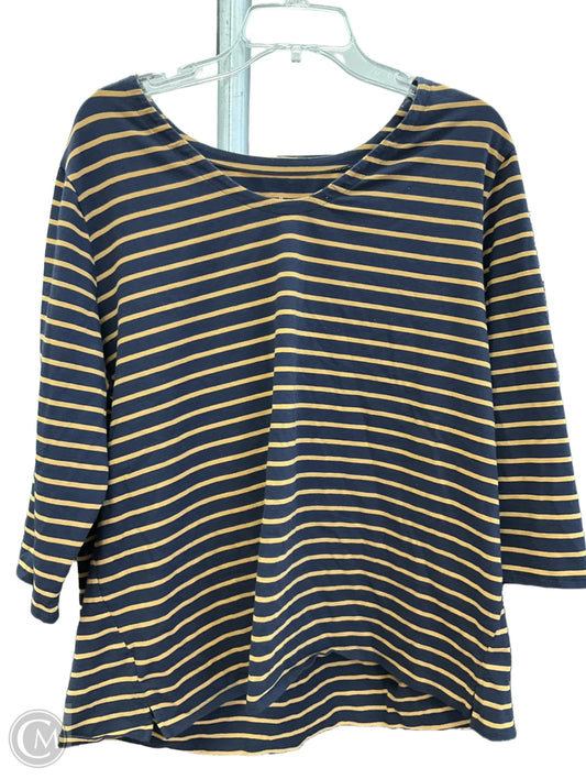 Top Long Sleeve By J. Jill In Striped Pattern, Size: 2x