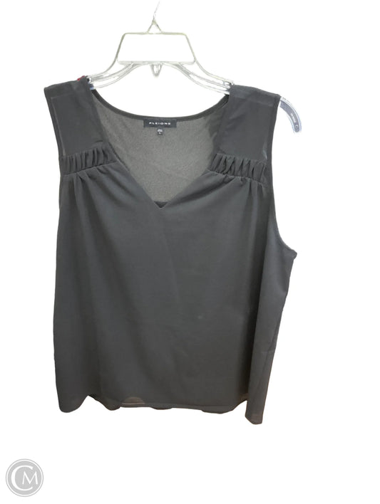 Top Sleeveless By Pleione In Black, Size: L