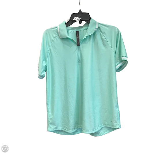 Athletic Top Short Sleeve By Mondetta In Green, Size: M