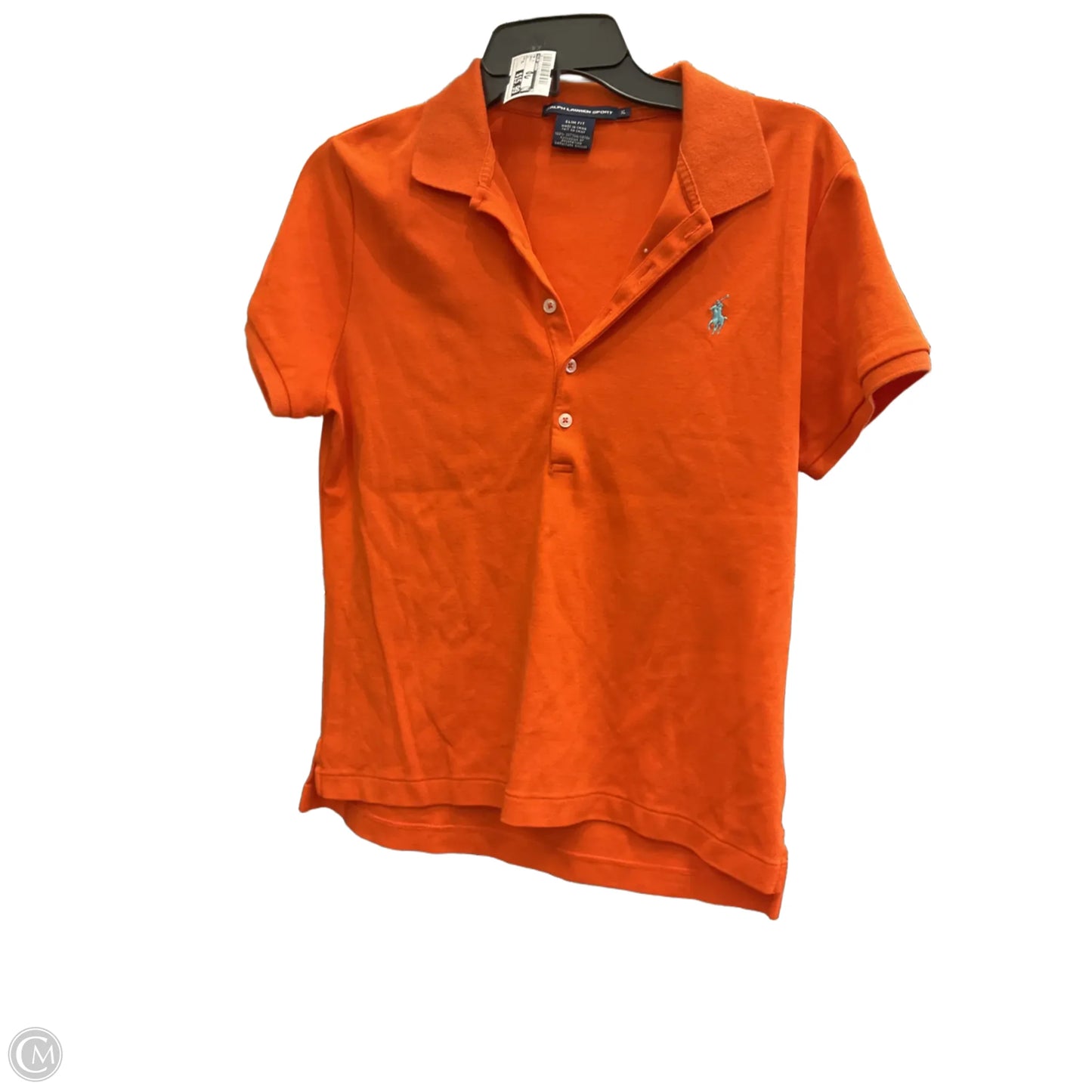 Top Short Sleeve By Ralph Lauren In Orange, Size: Xl