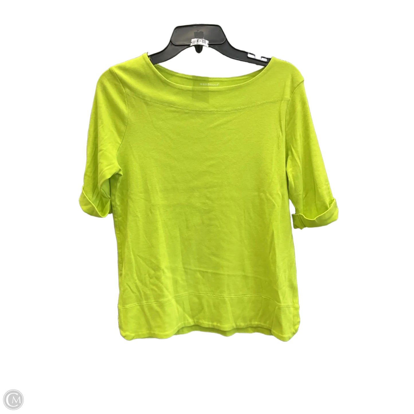 Top 3/4 Sleeve By West Bound In Green, Size: L