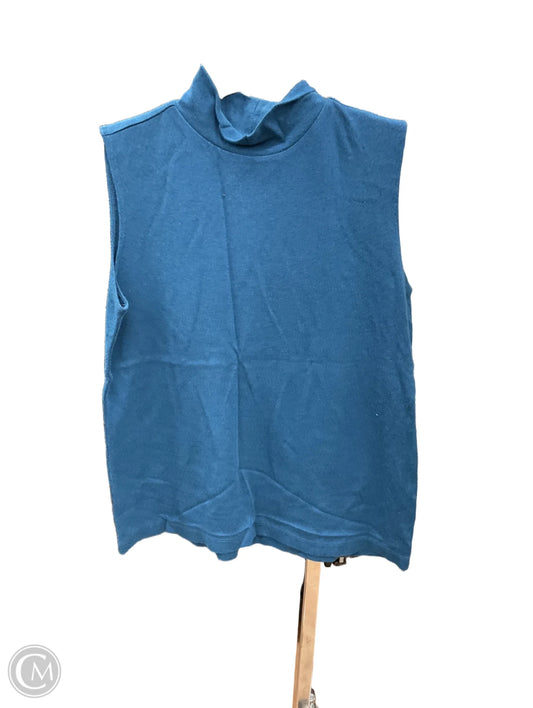 Top Sleeveless Basic By Croft And Barrow In Blue, Size: Xl