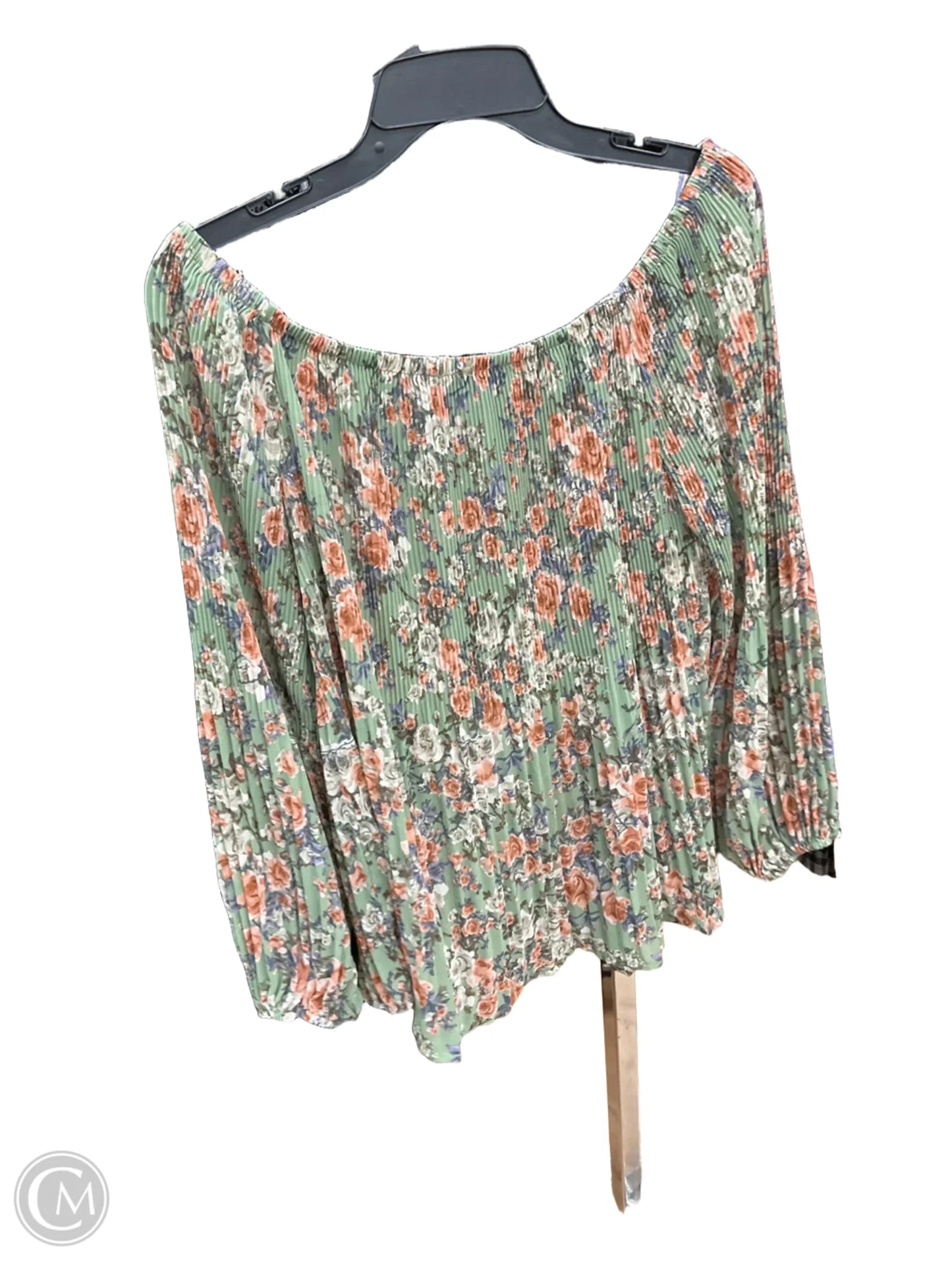 Top Long Sleeve By Oddi In Green, Size: M