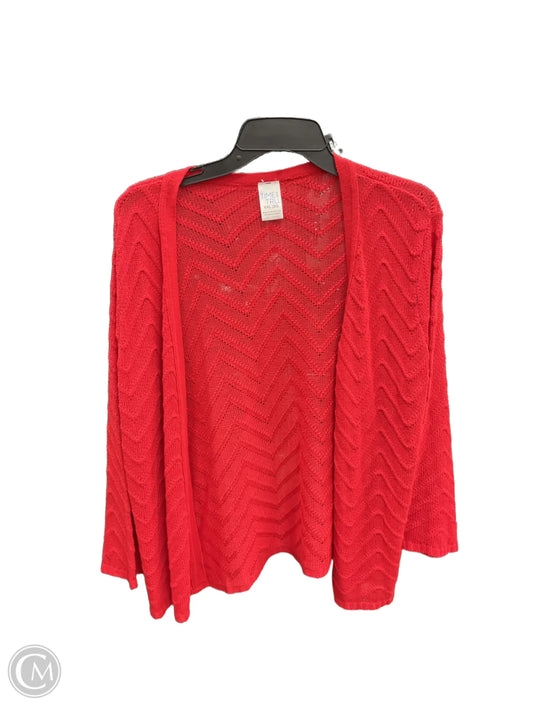 Cardigan By Time And Tru In Red, Size: Xxl