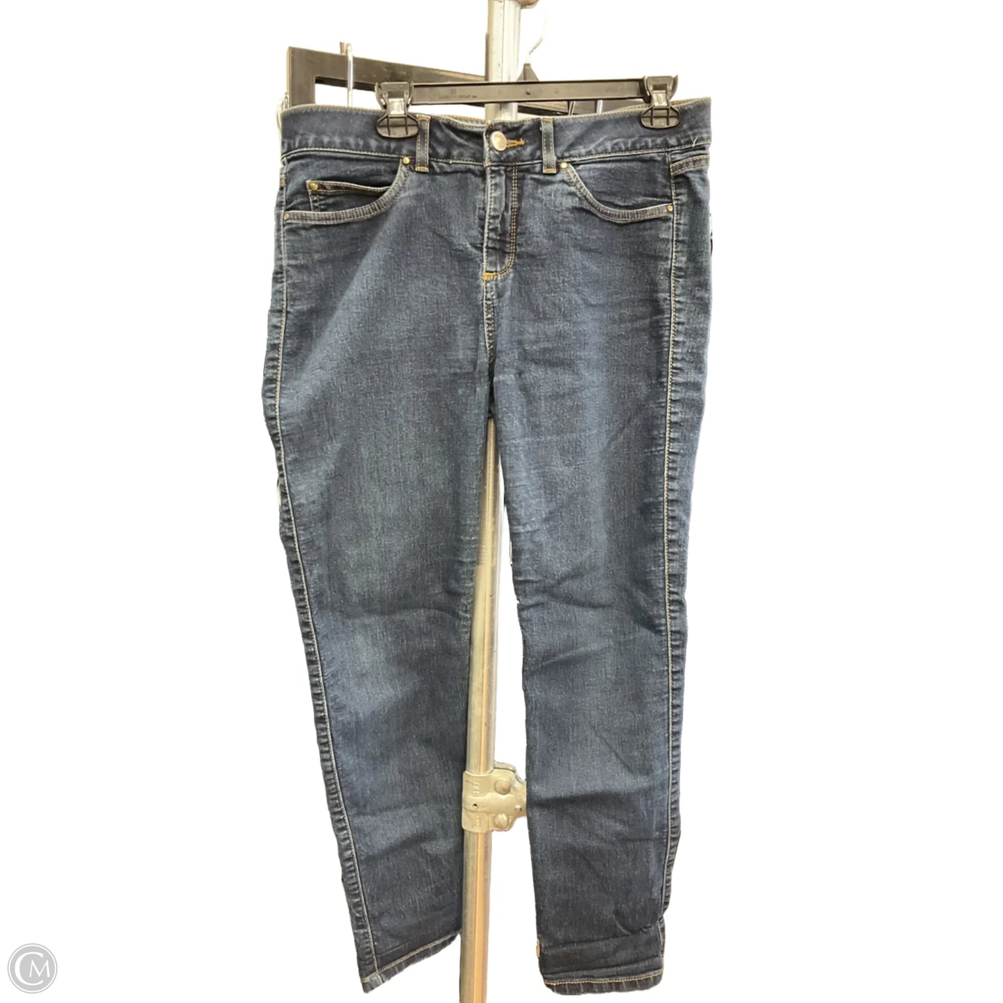 Jeans Straight By Rafaella In Blue Denim, Size: 14