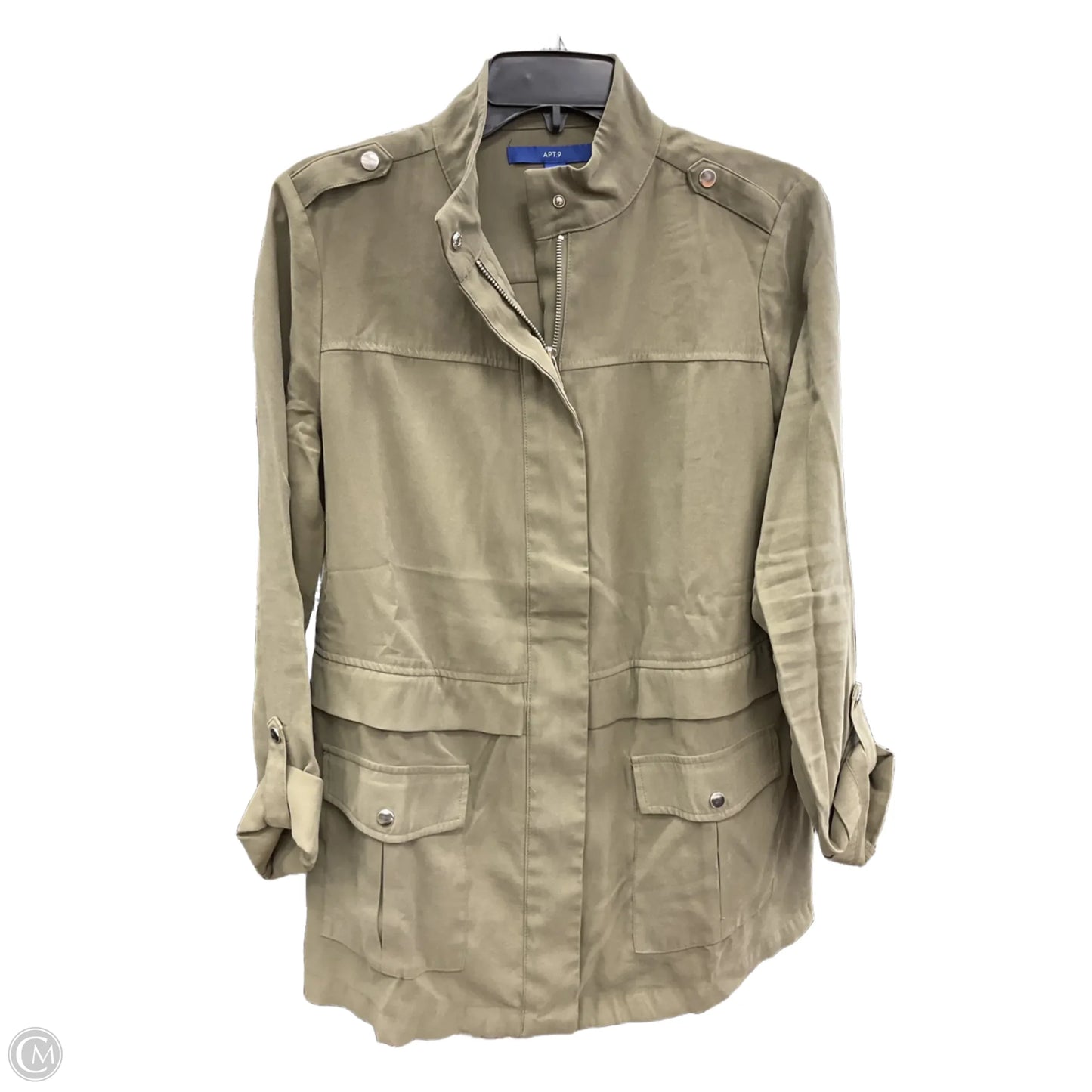 Jacket Shirt By Apt 9 In Green, Size: M