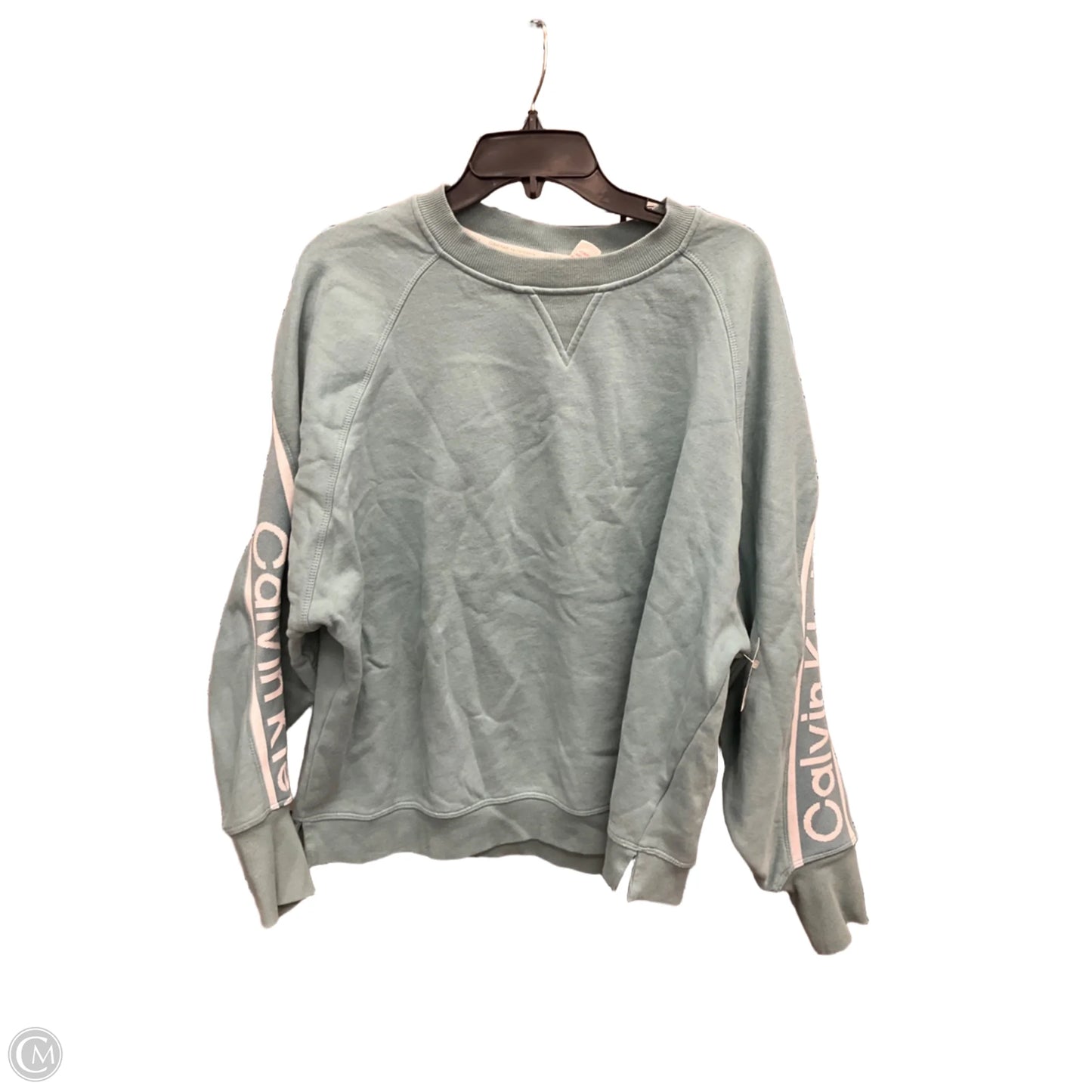 Sweatshirt Crewneck By Calvin Klein In Green, Size: Xl