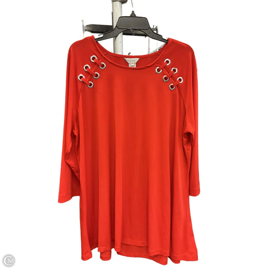 Top 3/4 Sleeve By Multiples In Red, Size: 0x