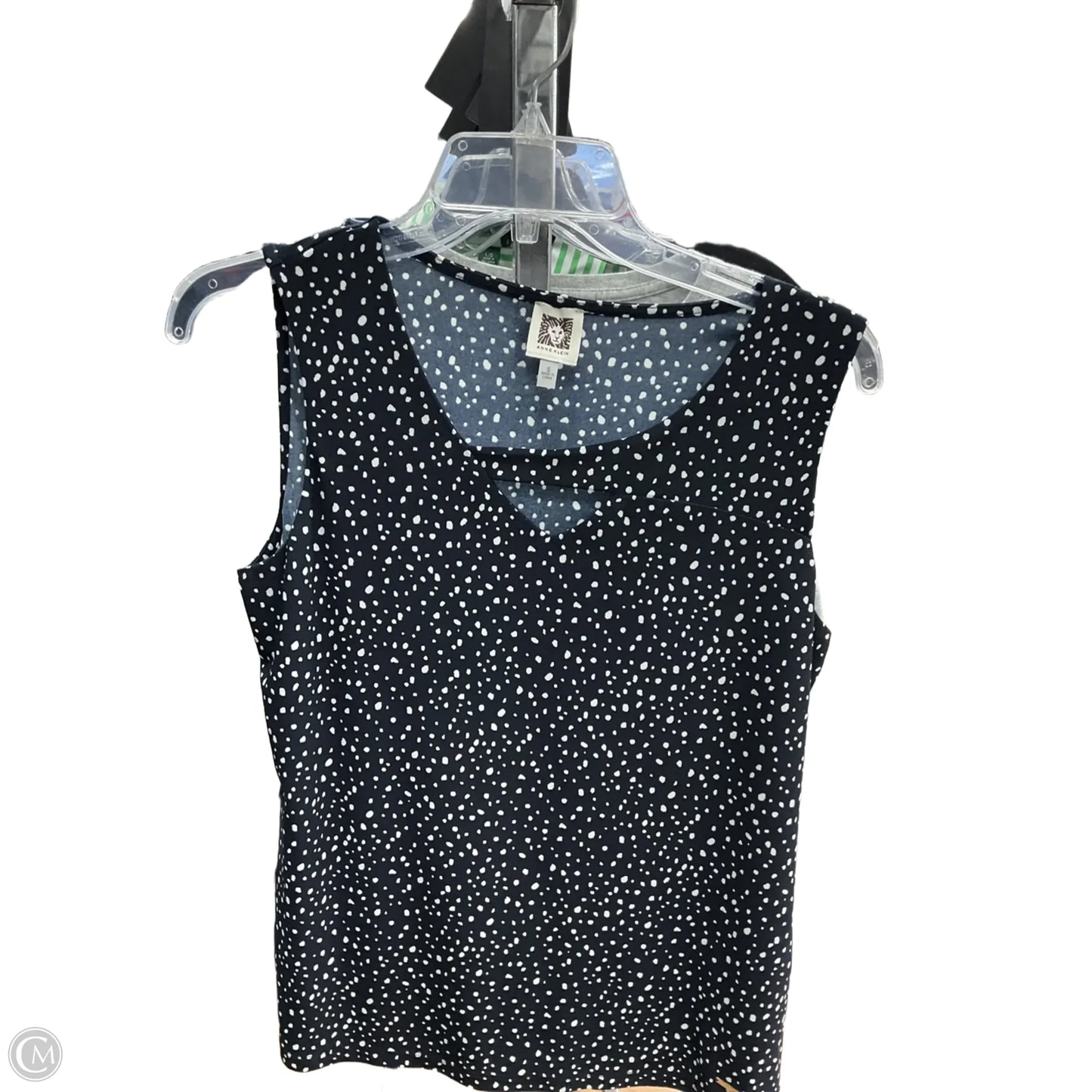 Top Sleeveless By Anne Klein In Polkadot Pattern, Size: S