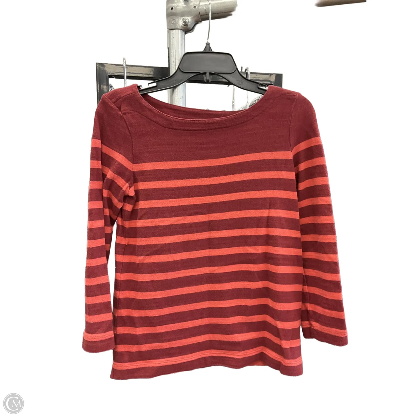 Top Long Sleeve By Loft In Striped Pattern, Size: Xs