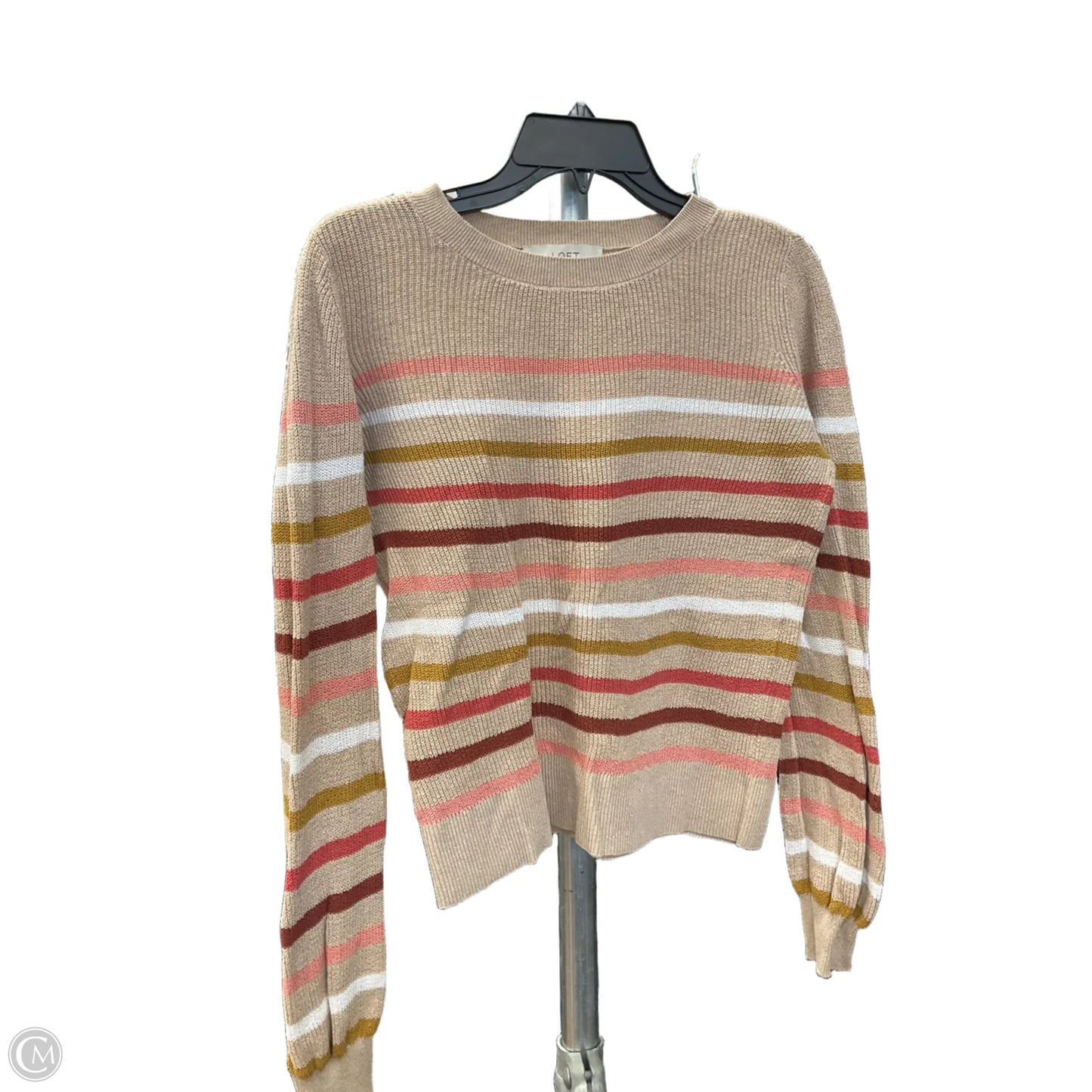 Top Long Sleeve By Loft In Striped Pattern, Size: Xs