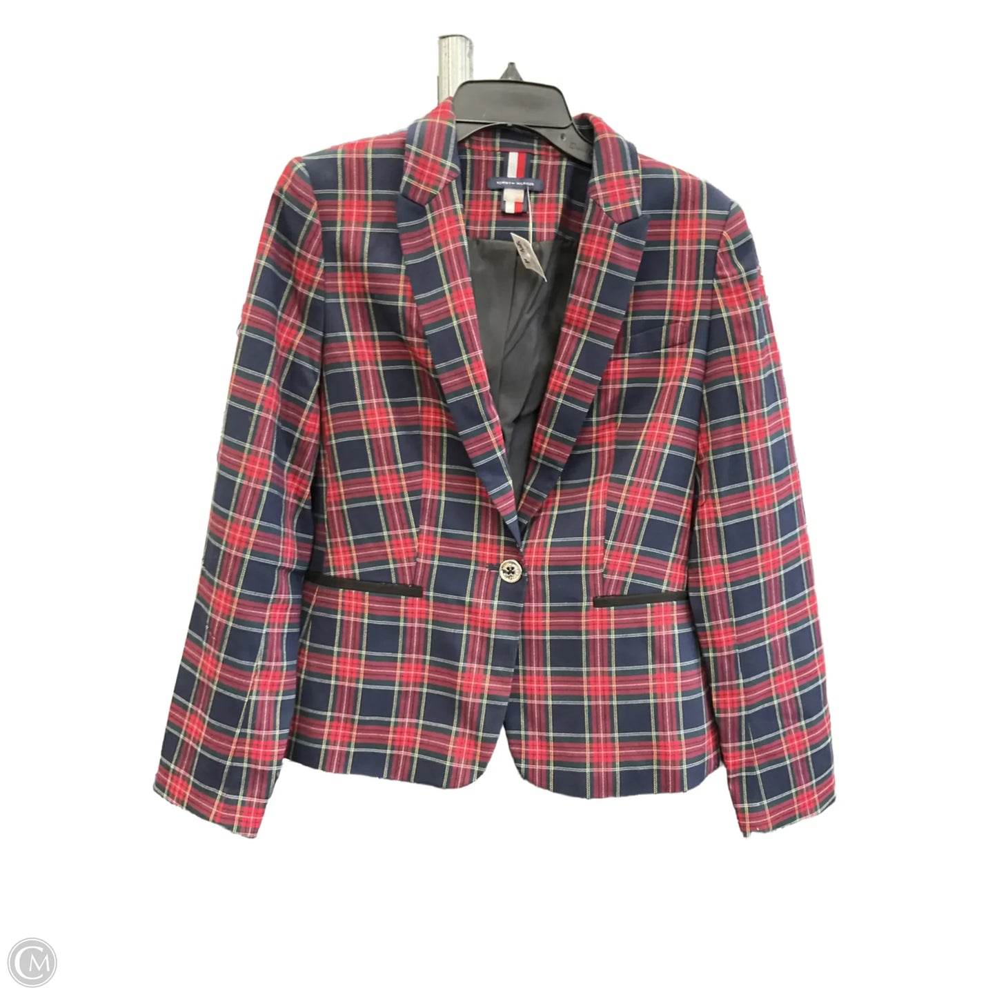 Blazer By Tommy Hilfiger In Plaid Pattern, Size: 8