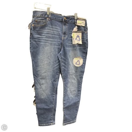 Jeans Straight By D Jeans In Blue Denim, Size: 16