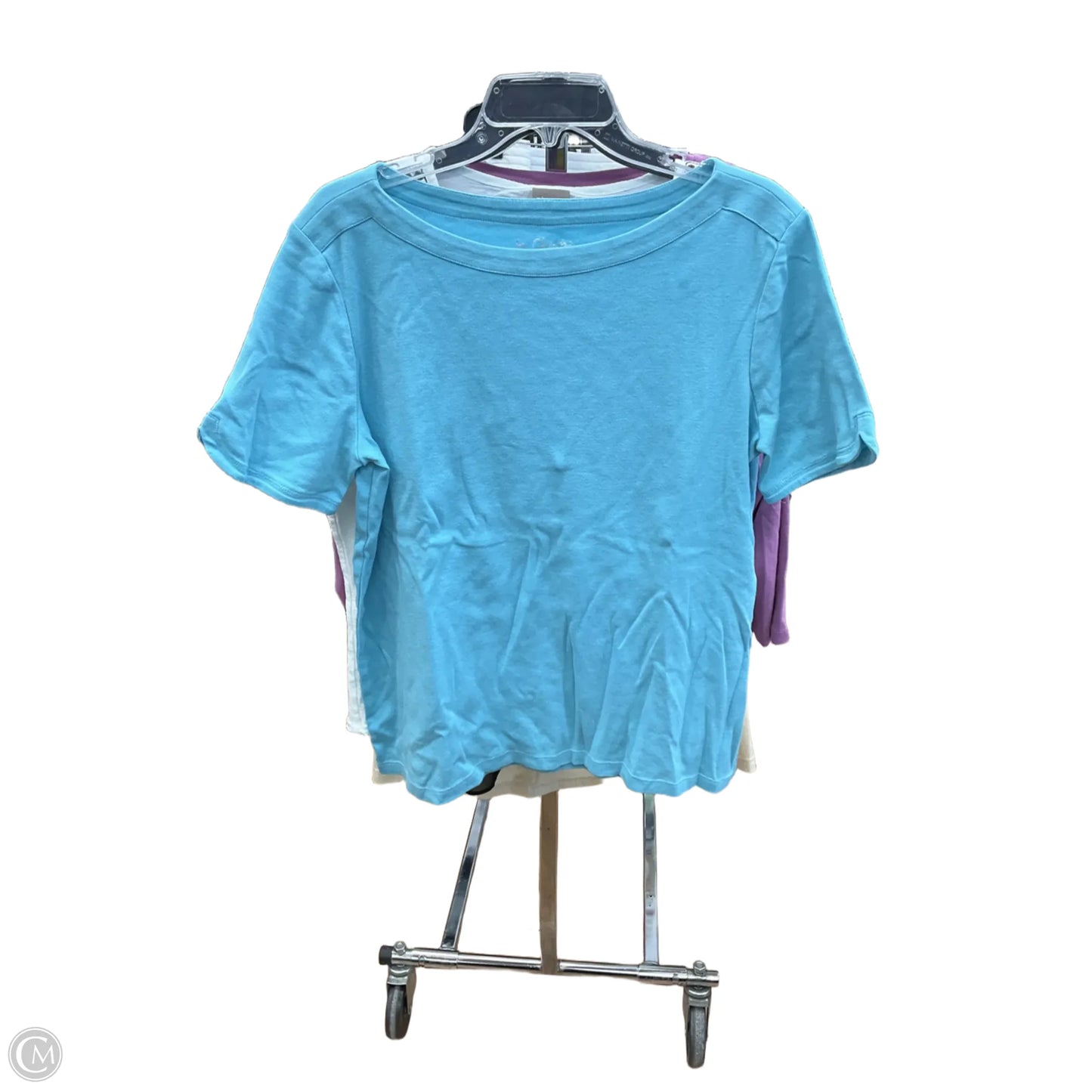 Top Short Sleeve By Chicos In Blue, Size: Xl