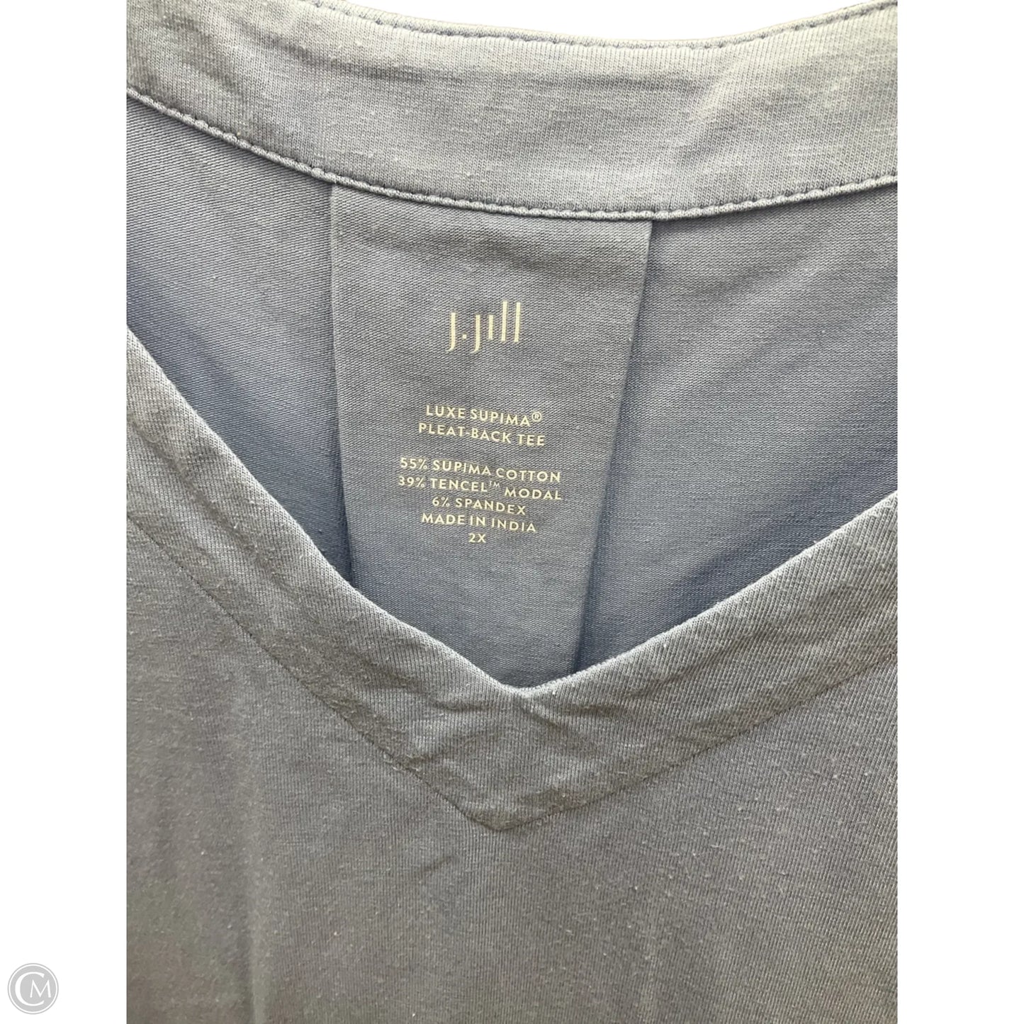 Top Short Sleeve By J. Jill In Blue, Size: 2x