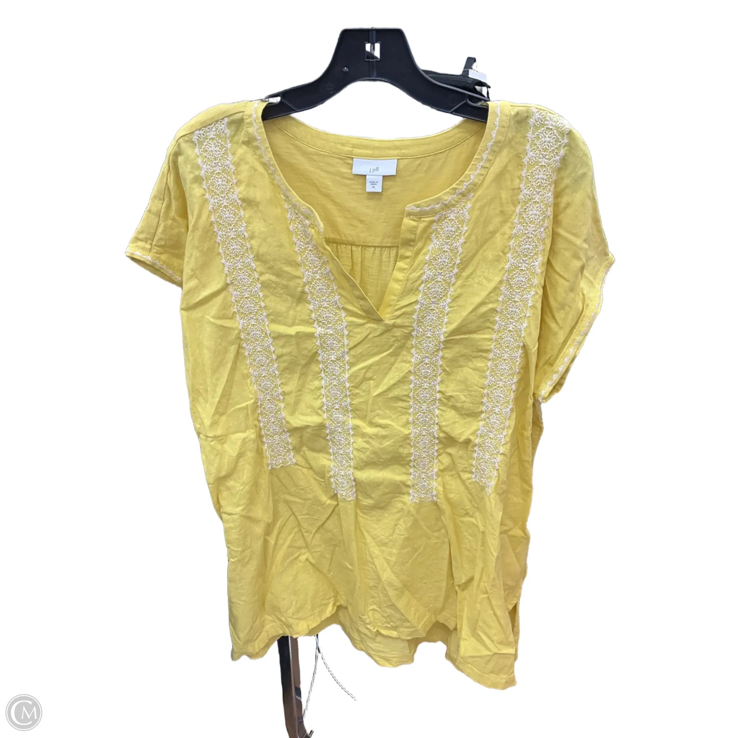 Top Sleeveless By J. Jill In Yellow, Size: Xl