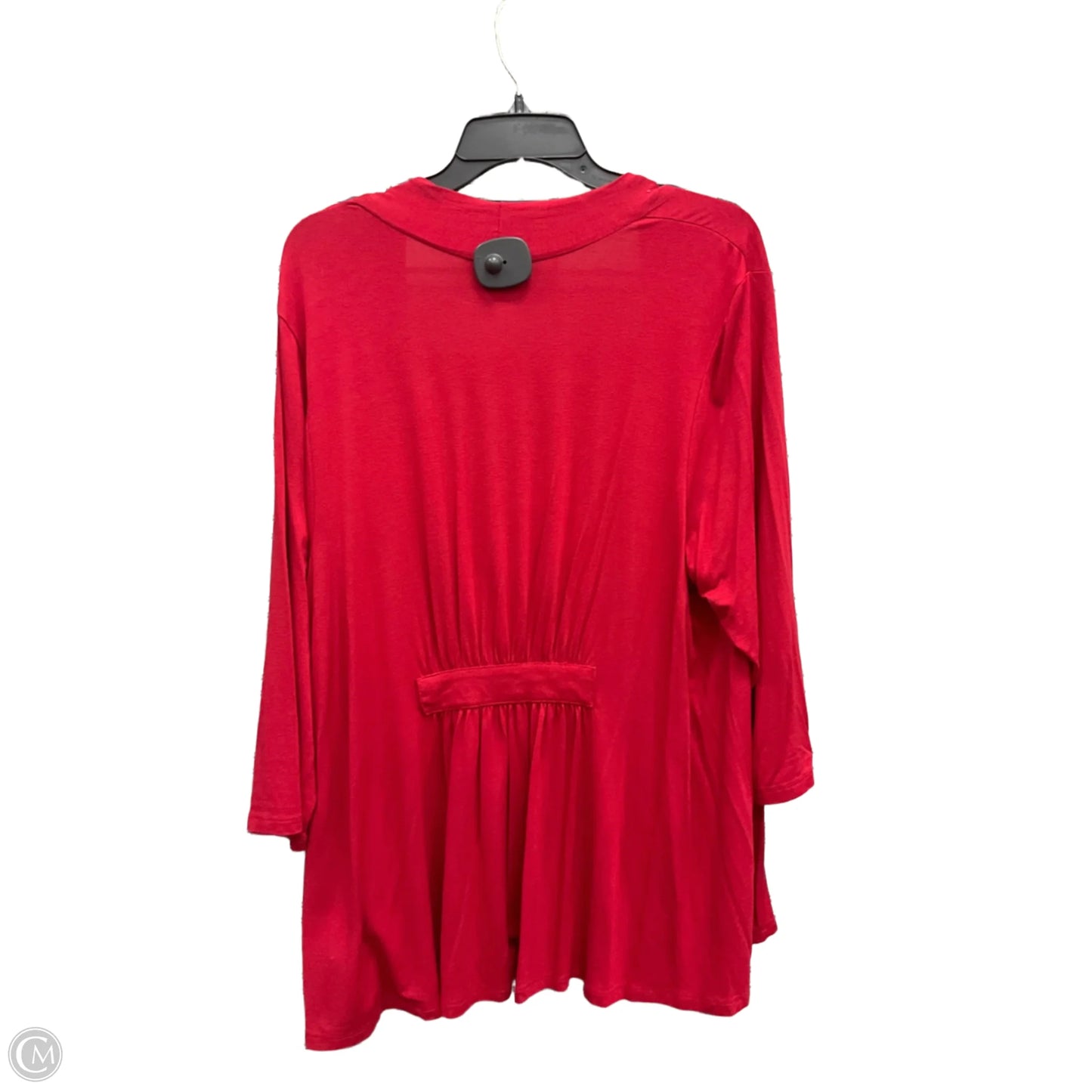 Cardigan By Charter Club In Red, Size: 1x