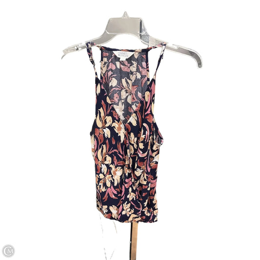 Top Sleeveless By Market & Spruce In Floral Print, Size: L