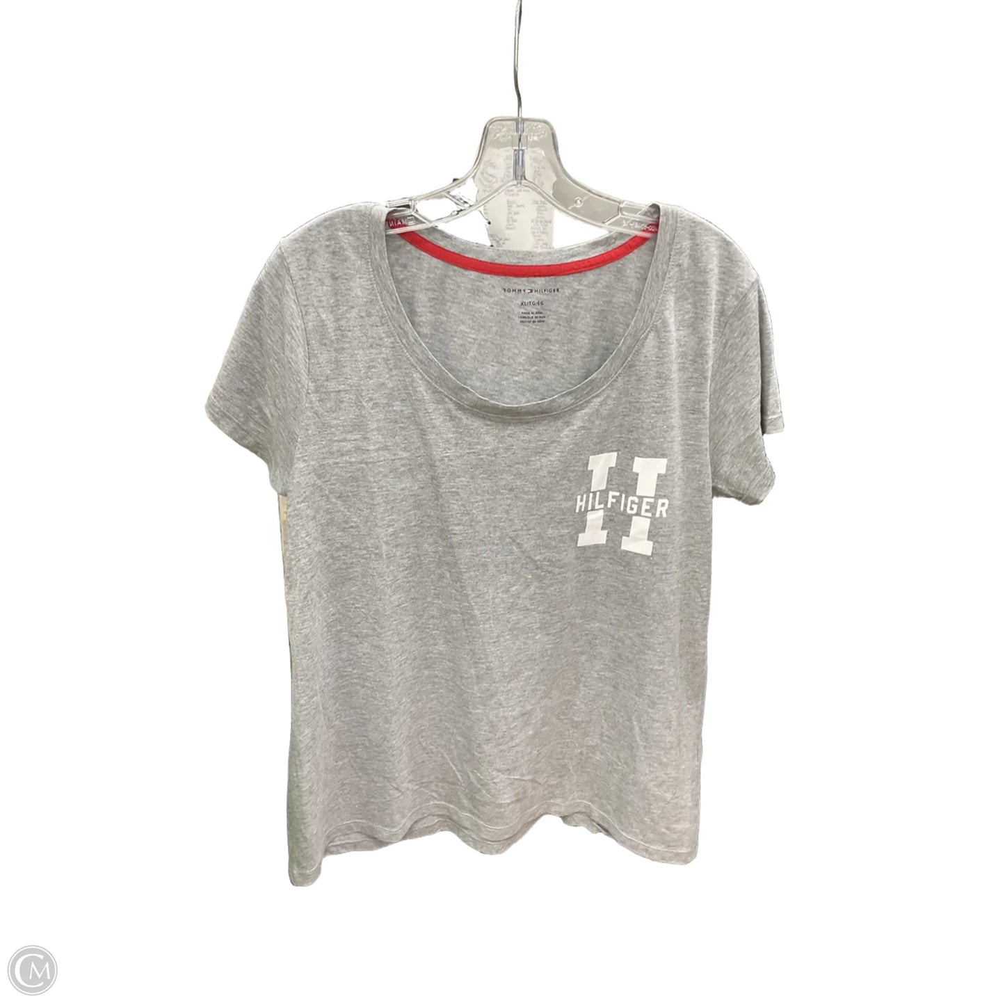 Top Short Sleeve Basic By Tommy Hilfiger In Grey, Size: Xl