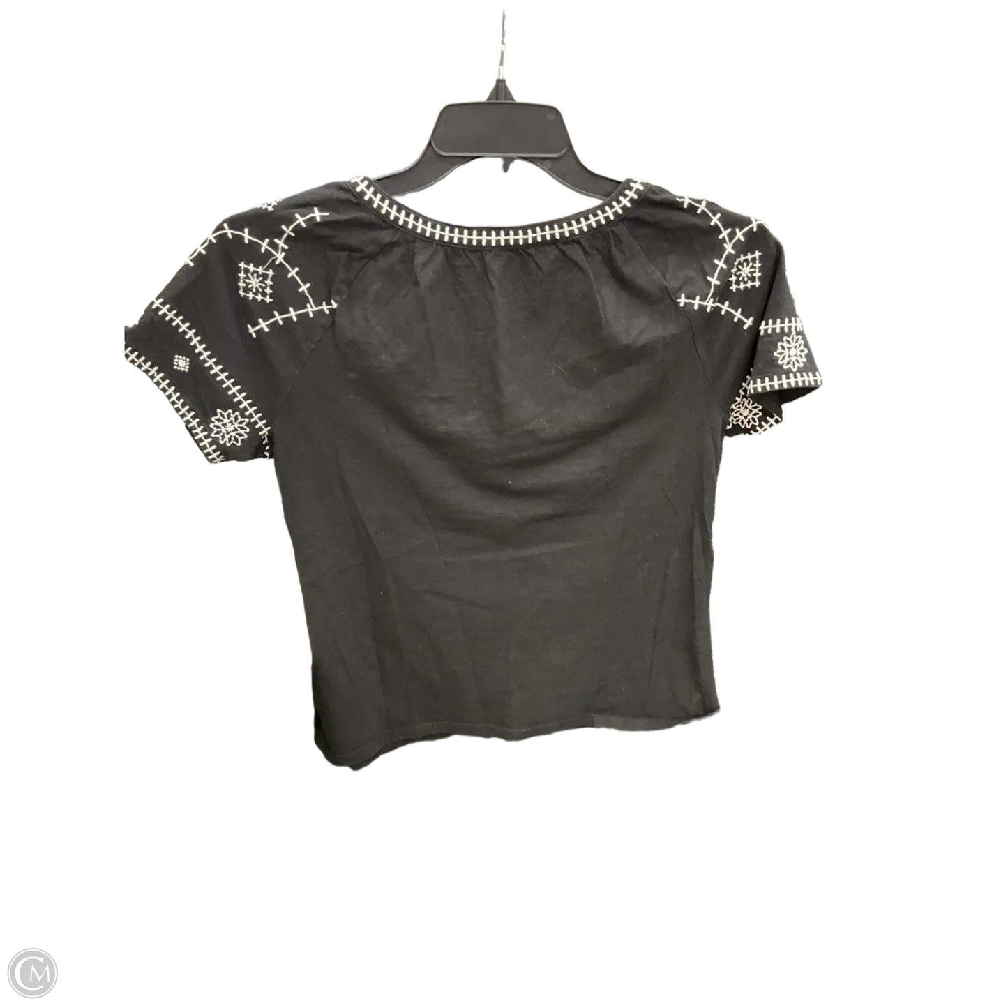 Top Short Sleeve By Talbots In Black, Size: Mp