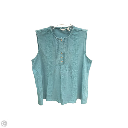 Top Sleeveless By Max Studio In Blue, Size: L