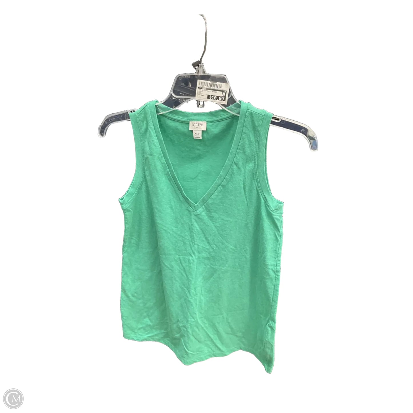 Top Sleeveless Basic By J. Crew In Green, Size: Xxs