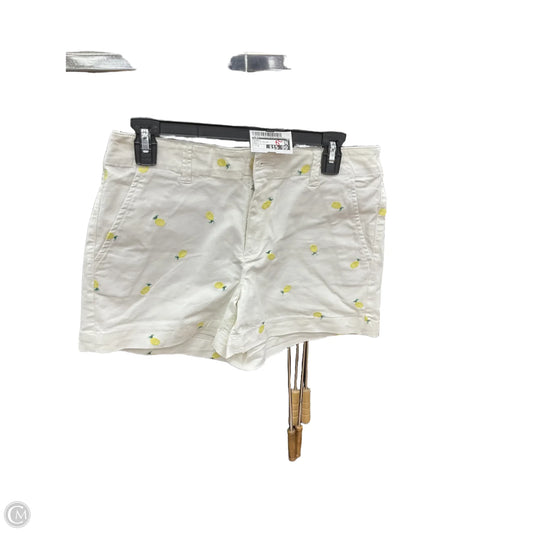 Shorts By Loft In White & Yellow, Size: 2