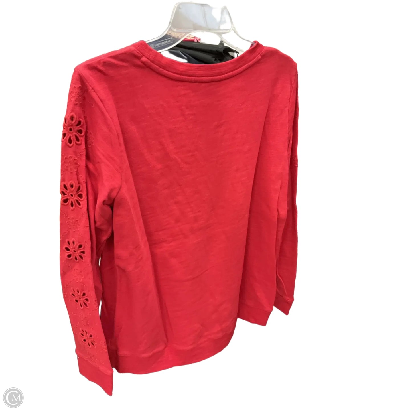 Top Long Sleeve By Talbots In Red, Size: M