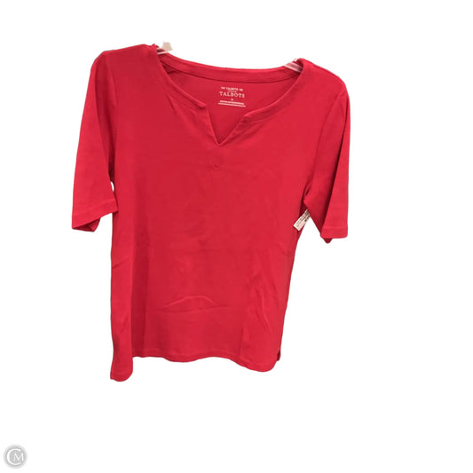 Top Short Sleeve By Talbots In Red, Size: M