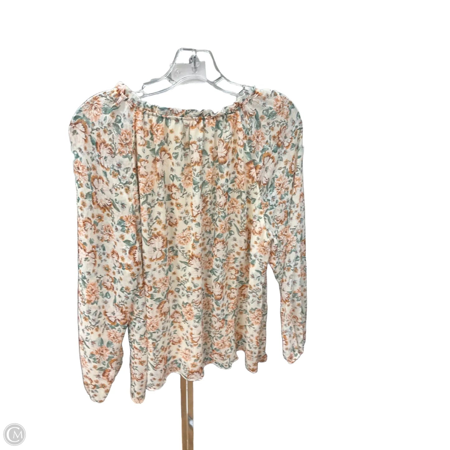 Top Long Sleeve By Clothes Mentor In Floral Print, Size: L