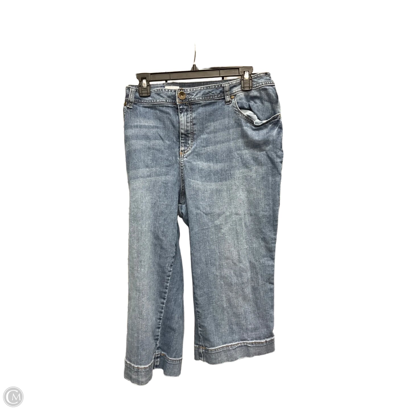 Capris By Relativity In Blue Denim, Size: 18