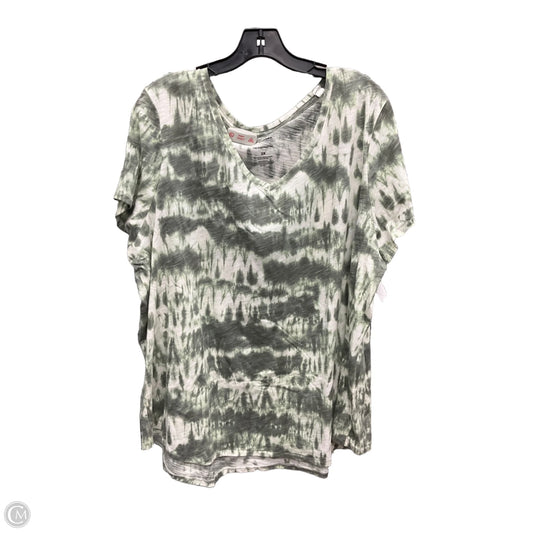 Top Short Sleeve By Sonoma In Tie Dye Print, Size: 3x