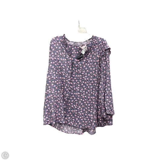 Blouse Long Sleeve By Clothes Mentor In Floral Print, Size: 3x